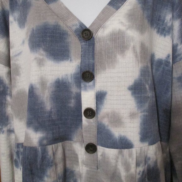 Como Vintage top long sleeve lightweight knit, V neck baby doll style size XXL - Picture 4 of 7